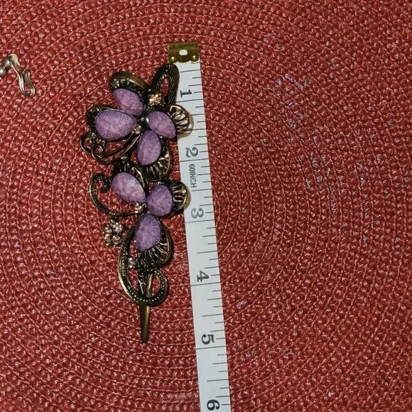 Beautiful Vintage inspired Purple hair accessory - Picture 15 of 15